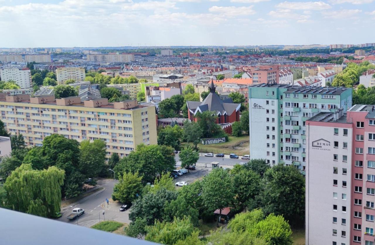 Aleda Tower, 14 Floor, Balkon Apartment Szczecin Exterior photo