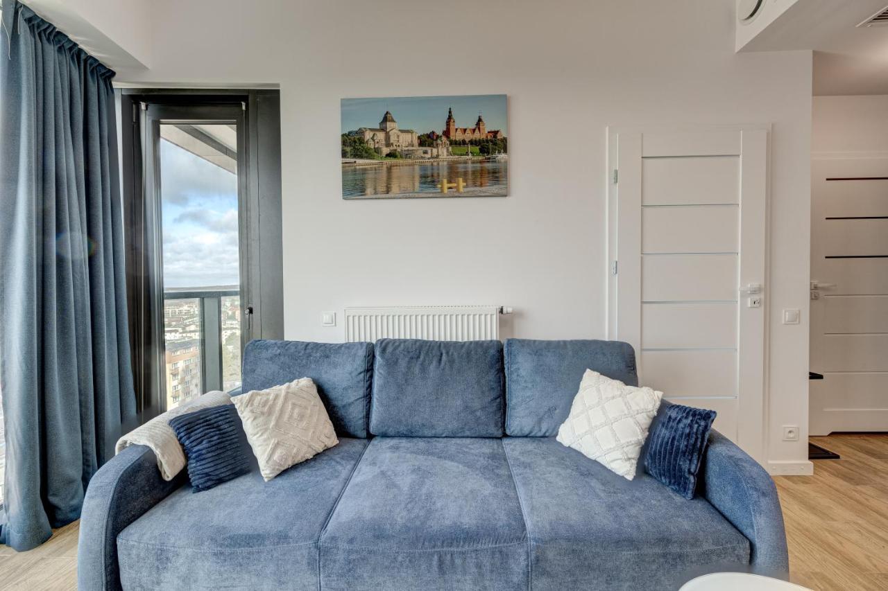 Aleda Tower, 14 Floor, Balkon Apartment Szczecin Exterior photo