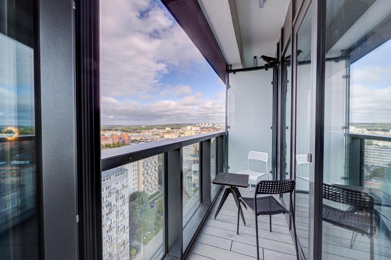 Aleda Tower, 14 Floor, Balkon Apartment Szczecin Exterior photo